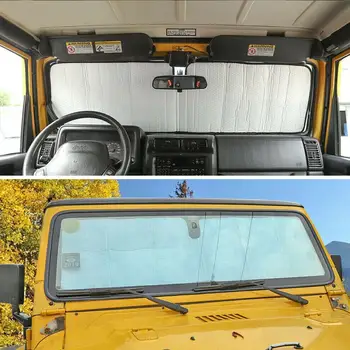 

Factory Supply Auto Front Windshield SunShade For Jeep 1997-2018+ Car Window JK UV Rays Protector Visor Solar Wrangler Cove C0Y2