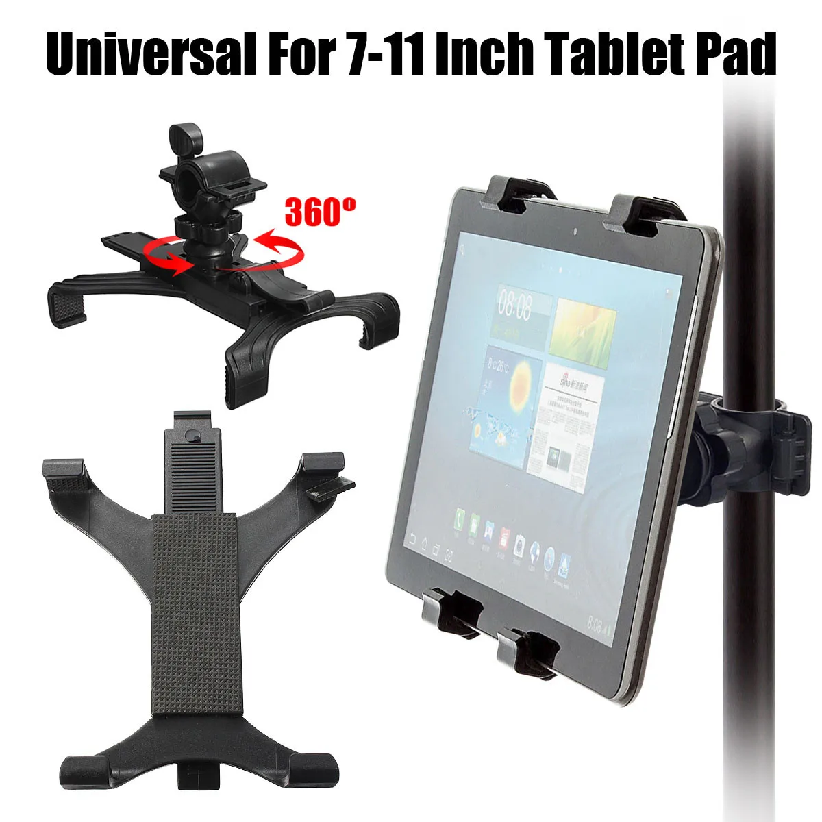 

Mount Bracket Gym Treadmill Bike Handlebar Clip Stand Sports Adjustable tablet Holder Universal 7-10 inch for iPad for Tablet