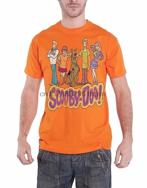 Одежда Scooby Doo футболка команда Fred Velma Shaggy Daphne логотип официальная Мужская