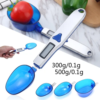 オンライン 新 500/300 グラムオプションのデジタルキッチンラボグラム電子メジャー食品スプーン秤用ベーキングクッキングスケール