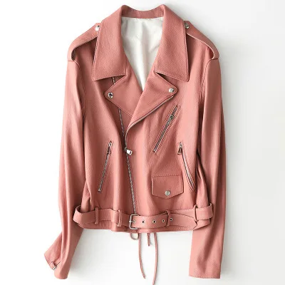 

2019 New Fashion Genuine Goat Leather Jacket H46