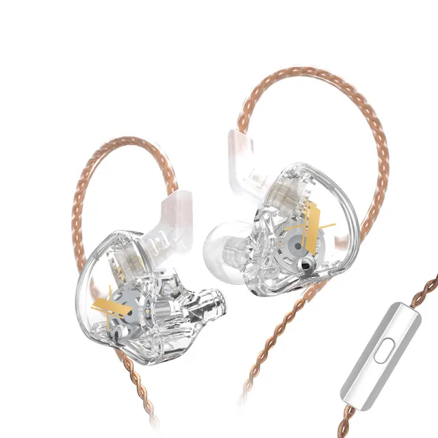 KZ EDX Earphones 1 Dynamic HIFI Bass Earbuds In Ear Monitor Headphones Sport Noise Cancelling Headset EDX Transparent Mc