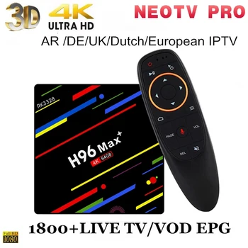 

Europe IPTV Subscription H96 MAX+ TV Box 4G 64G Tunisia Italian Arabic Dutch Africa UK Smart TV IPTV M3U NEOTV PRO 1800+ Live