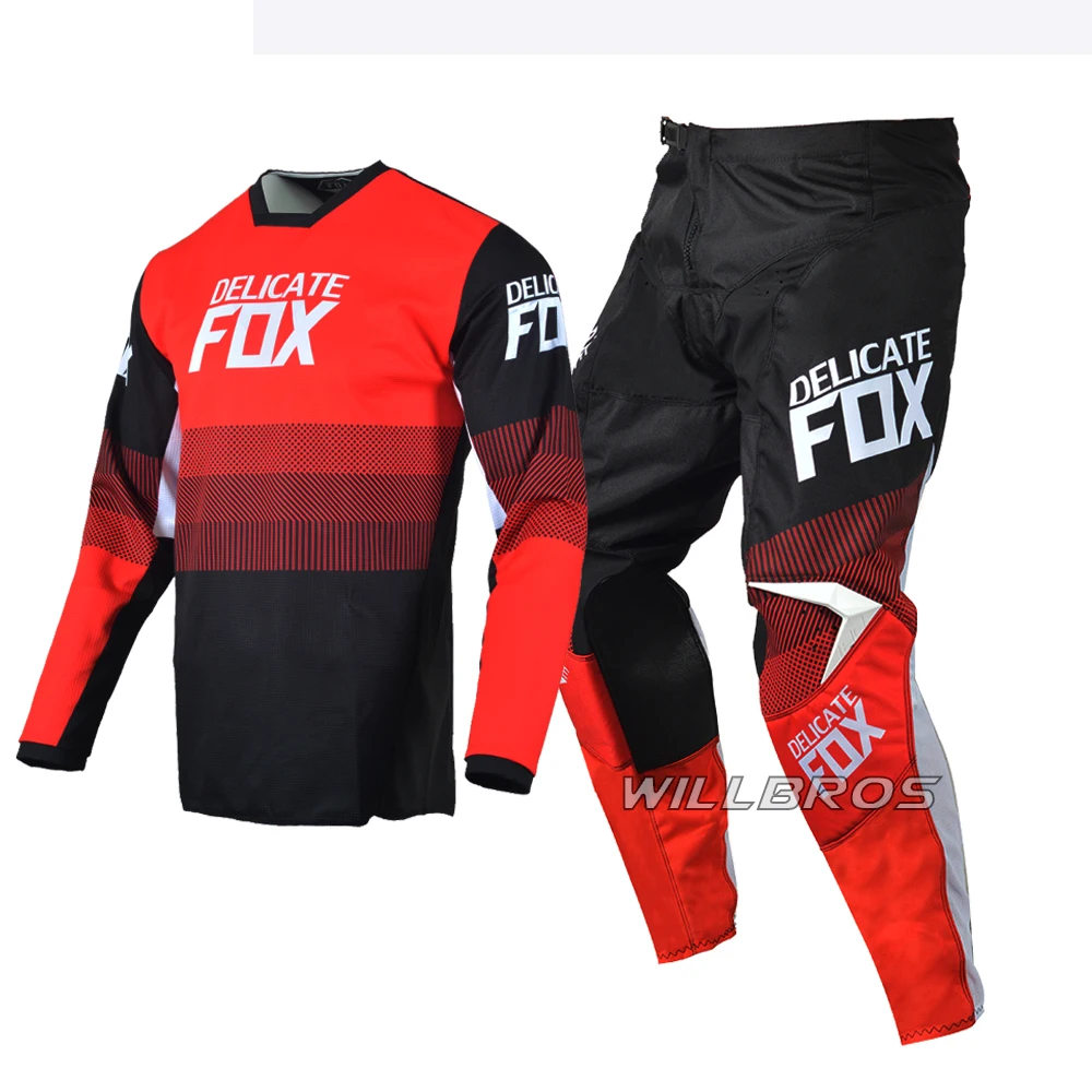 Motocross Jersey Pants Delicate Fox Gear Set FAZR 180 Limited MX SX Motorcycle Kits Mountain Bicycle Offroad Black Suit Mens | Автомобили