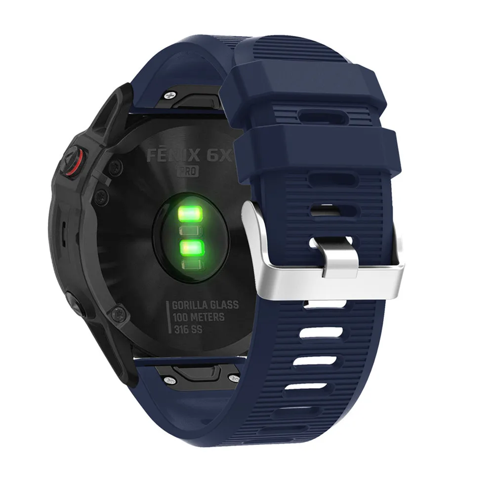 Силиконовый ремешок для часов Wriststrap 26 22 20 мм для Garmin Fenix 6X6 6S Pro 5X5 5S Plus 3 Смарт-часы браслет легко подходит быстросъемный