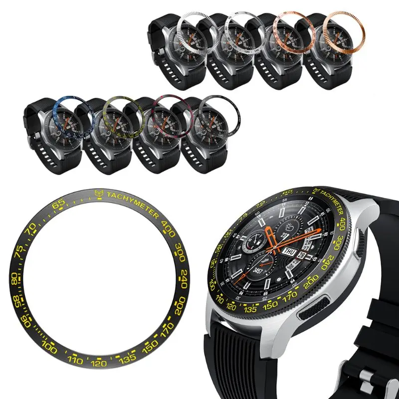 Металлический ободок против царапин кольцо клеющаяся Крышка Замена для samsung Galaxy Watch 46 мм для Galaxy gear S3 Frontier