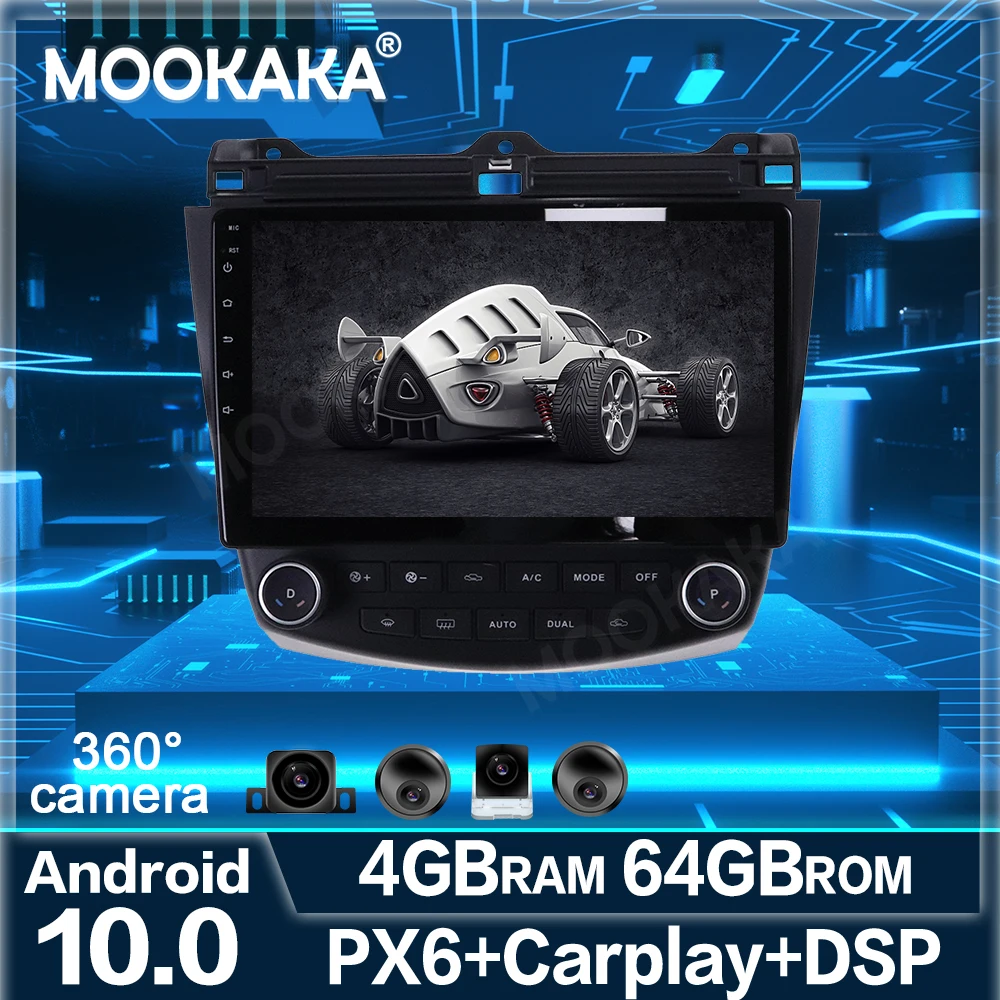 2 din IPS сенсорный экран Android 10 0 автомобильный мультимедийный плеер для Honda Accord 2003-2007