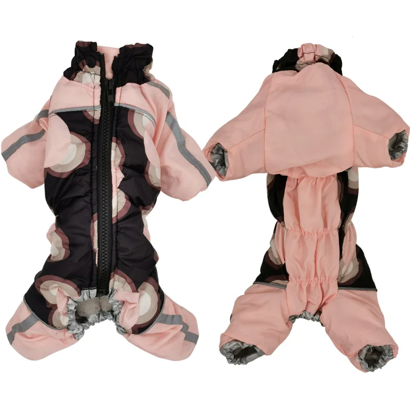 Зимняя одежда для маленьких собак, теплый флисовый комбинезон для щенков, светоотражающая куртка для питомца на молнии, одежда для чихуахуа, йоркца