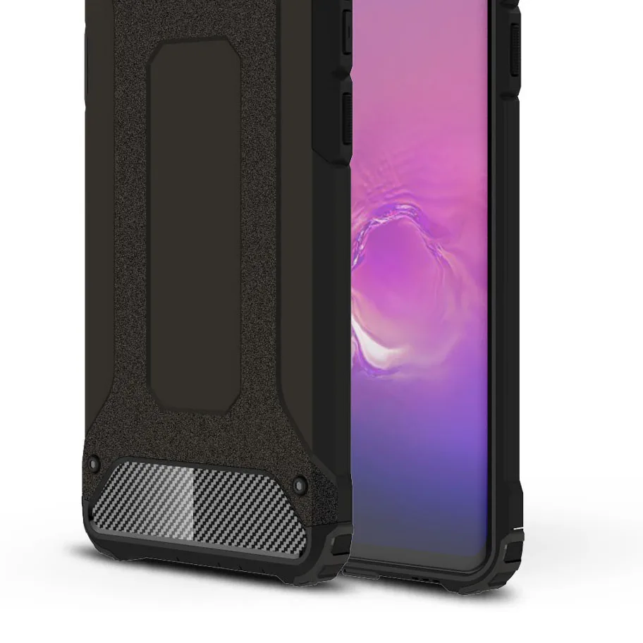 Чехол-Броня Moto G8 play для Motorola G8 Play G8+ противоударный чехол Moto G8Plus чехол для телефона Motorola One Macro чехол для телефона - Цвет: black