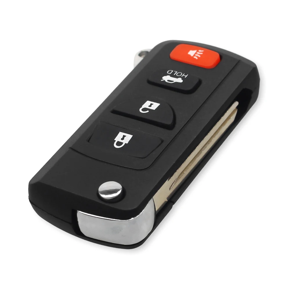 KEYYOU, 10 шт., 3/4 BTN, модифицированный флип-чехол для дистанционного ключа автомобиля, чехол для NISSAN Pathfinder Titan Versa Maxima Frontier Murano INFINITI