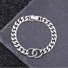 Мужской браслет, мужской модный студенческий браслет из стерлингового серебра S925 пробы для мужчин, тайские серебряные браслеты, Простые Персонализированные ювелирные изделия