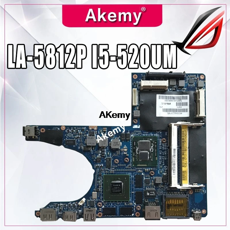 LA-5812P Moederbord Voor Dell Alienware M11x R2 Laptop Moederbord I5-520UM N11P-GS1-A3 LA-5812P Moederbord Voor Dell Alienware M11x R2 Laptop Moederbord I5-520UM N11P-GS1-A3