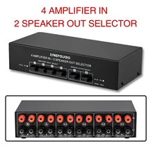 

4 in 2 Out Selector Switch Sound Switcher 300w Per Channel Headphone Output