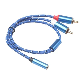 

3.5mm Universal Stereo Audio Female Connector 3.5mm To 2 RCA Male Plug To 3.5 Y Headphone Adapter Cable