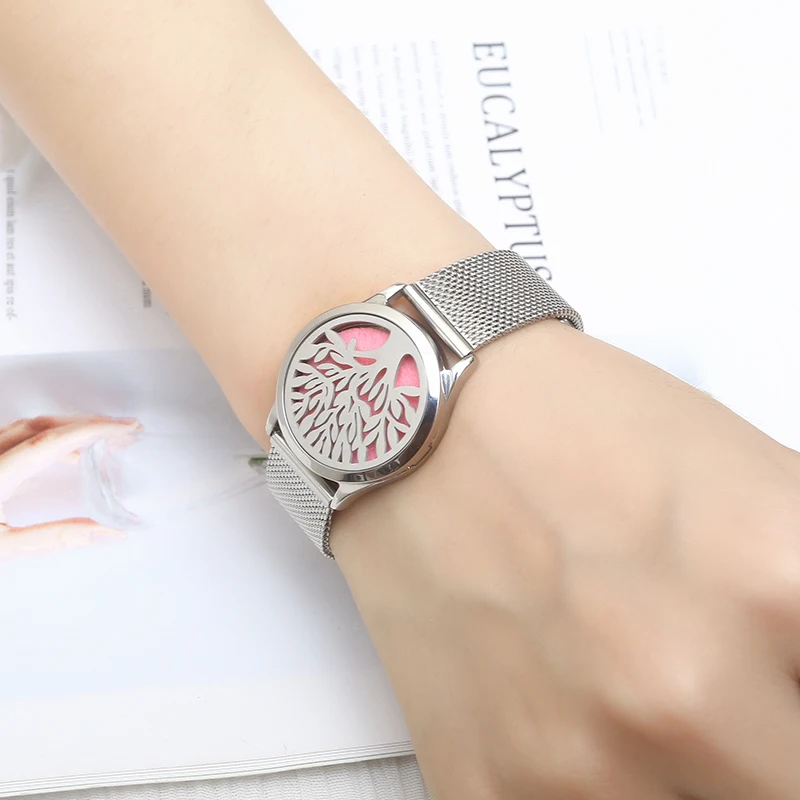 AS- New Style Leather Aromatherapy Bracelet Wristband (78)