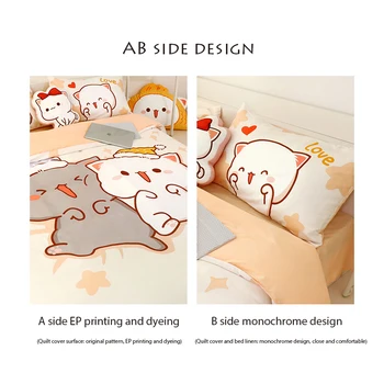 Kawaii Japanese Cat Bedding Set 6