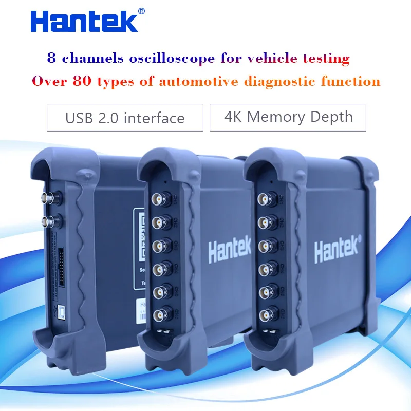 Hantek Автомобильный диагностический осциллограф 8 каналов с зажиганием 80 типов
