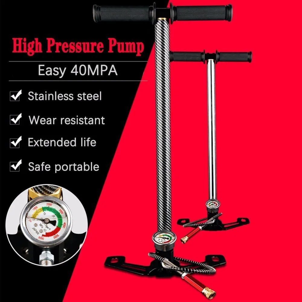 300bar 30mpa 4500psi 3 этап мини компрессор высокого давления, ручной Pcp насос для пневматического насоса винтовки Пейнтбольного автомобиля