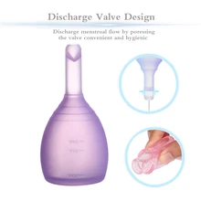 Medical Silicone Collector Menstrual Cup Menstruation Cup Discharge Valve Copa Mestrual Cup Women Vaginal Period Cup New Design