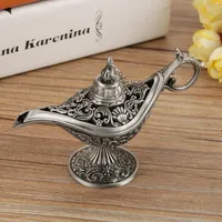 1x European Retro Aladdin Lamp Decor Metal Crafts Wishing light Aromatherapy Stove Tea Pot Ornaments Delicate Home Decoration - Image 4