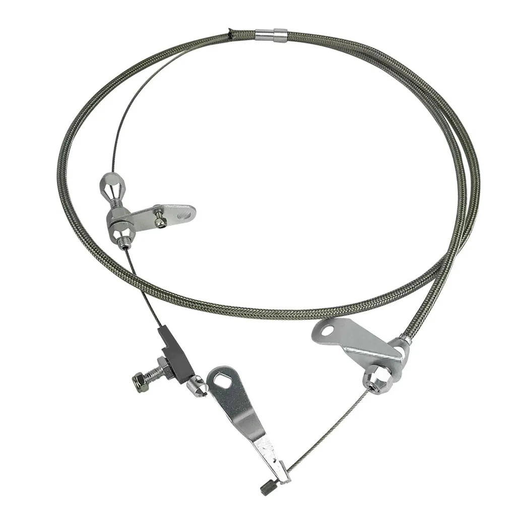 Stainless Steel Braided Car Kick Down Cable Detent Transmission Kickdown Trans Replacement for Ford C4