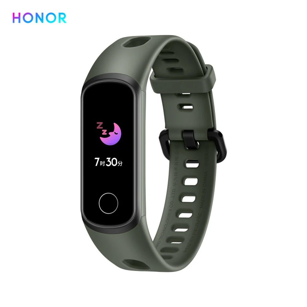 Huawei Honor Band 5/5i/4/4e/глобальной смарт-браслет крови кислородом Фитнес трекер монитор сердечного ритма 50 м Водонепроницаемый смарт-браслет - Цвет: Band 5i Green