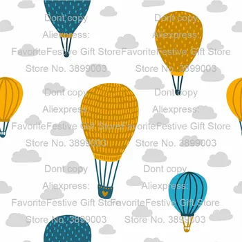 

Hot Air Balloon fabric for Tissue Kids Bedding textile for Sewing Tilda Doll Clothdress shirt bib blanket cartoon