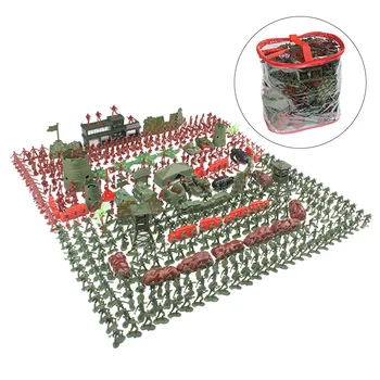 

500pcs Accessories Army Kit Educational Kids Toy Playing Military Model Set Developing Concentration Soldier Figures Game