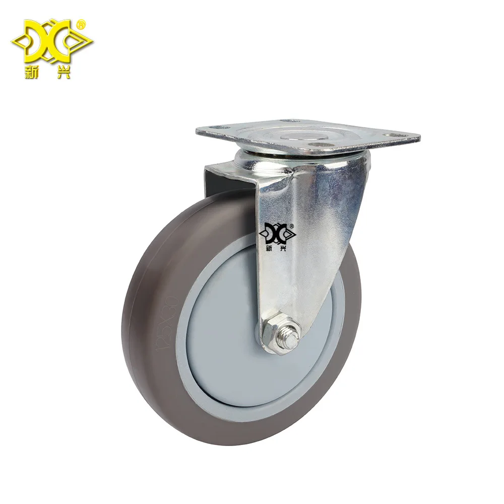 Emerging Truckle Light 5-Inch TPR Uniaxial Universal Wheel Mute Flexible Furniture Caster China Mobile Equipment Truckle