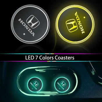

Car Luminescent Cup Pad Auto Logo LED Light Mat for Hondas CBR300RR CBR600RR CBR1000RR CBR500R CBR650F VFR800 1200 VTX1300 Goods