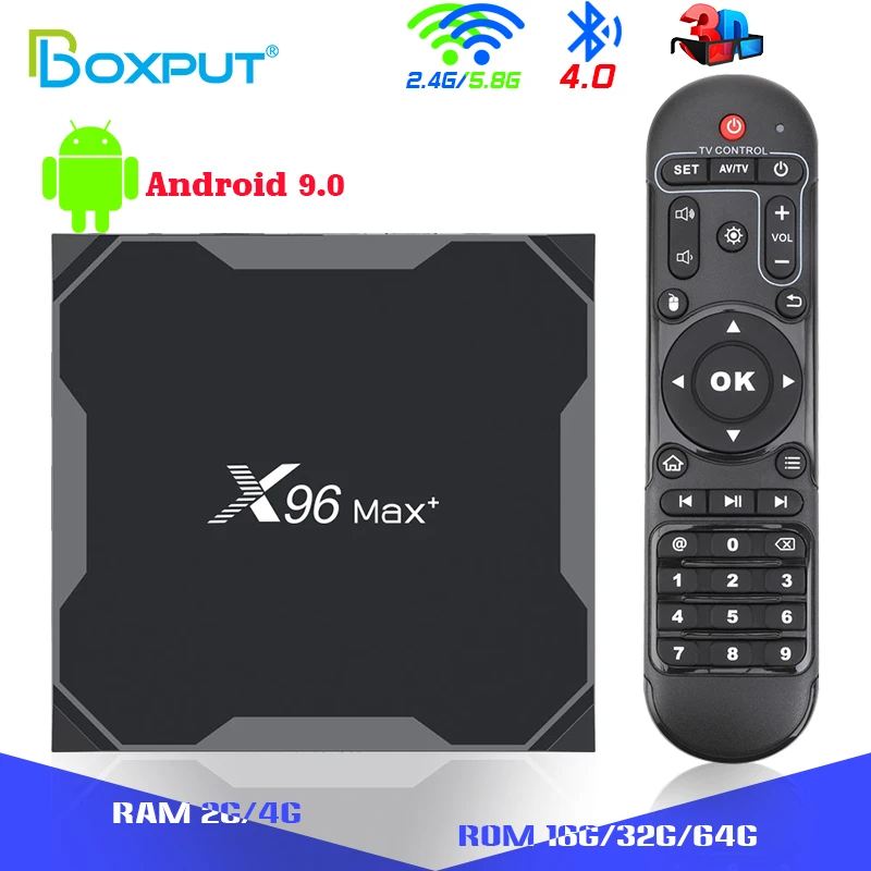 ТВ-приставка X96 Max Plus Android 9 0 Amlogic S905X3 8K Ultra HD Smart Media Player Google Playstore YouTube Netflix Setup Tv Box |