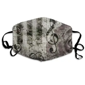 

Abstract Vintage Piano Rose Trendy Dust Mouth Mask Reusable Anti-Dust Face Mask Adjustable Earloop Skin Protection