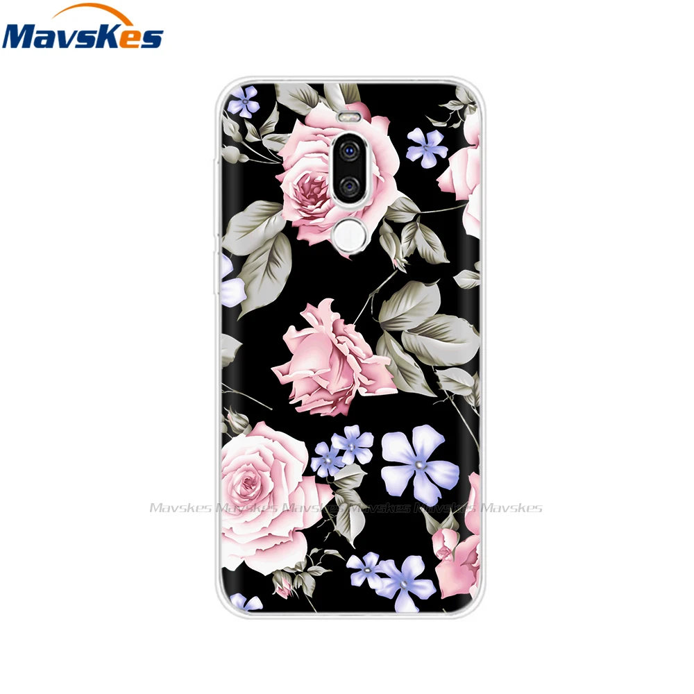 Cases For Meizu Back Cover For Meizu X8 X 8 Flowers Cat Patterned Phone Shell Cover Soft TPU Silicone Protective Cases Fundas Coque For Meizu X8 cases for meizu black Cases For Meizu