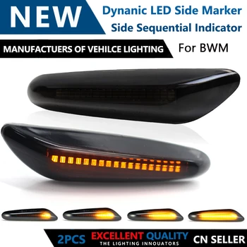 

2x Sequential Flashing LED Turn Signal Side Marker Light for 1 3 5 serie E60 E61 E81 E82 E87 E88 E90 E91 E92 E93 X1 E84 X3 E83