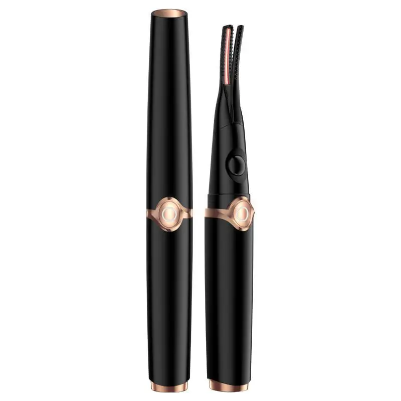 Electric Eyelash Curler Fast Heating Iron Temperature Adjustable Natural Eyelash Roller Make Up Lashes Curl Pen USB Charging_voghion.com