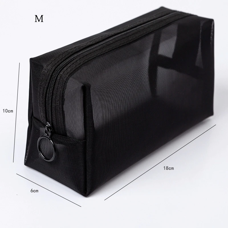 Женский прозрачный косметический пакет, дорожная функция, косметичка на молнии, органайзер для макияжа, Сумка Для Хранения Туалетных принадлежностей, косметичка - Цвет: M