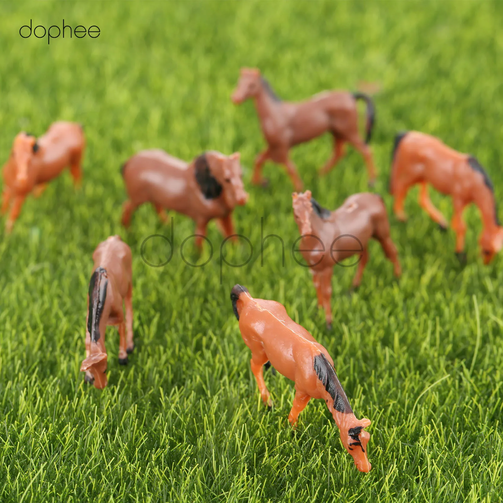 Dophee 10 шт. Строительный набор коровья лошадь Детская игрушка 1:87 модель животного