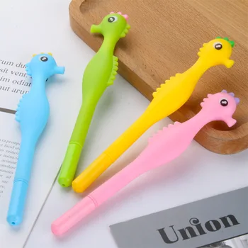 

50PCS Cartoon Stationery Oceans Animal Hippocampus Gel Pen Students Black Writing Water-based Paint Pen Stationery Supplies
