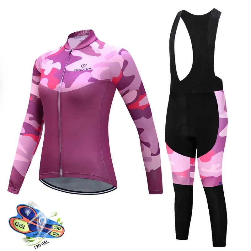 

Spring Long Sleeve Women Breathable Cycling Jersey Set 2020 MTB Bike Clothing Bicycle Clothes Female Ropa Ciclismo Sport Suit