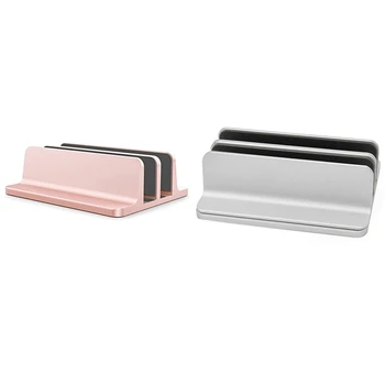 

Double Slot Base Adjustable Thickness Aluminum Notebook Holder Double Space Stand Desktop Laptop Stand Vertical For Surf