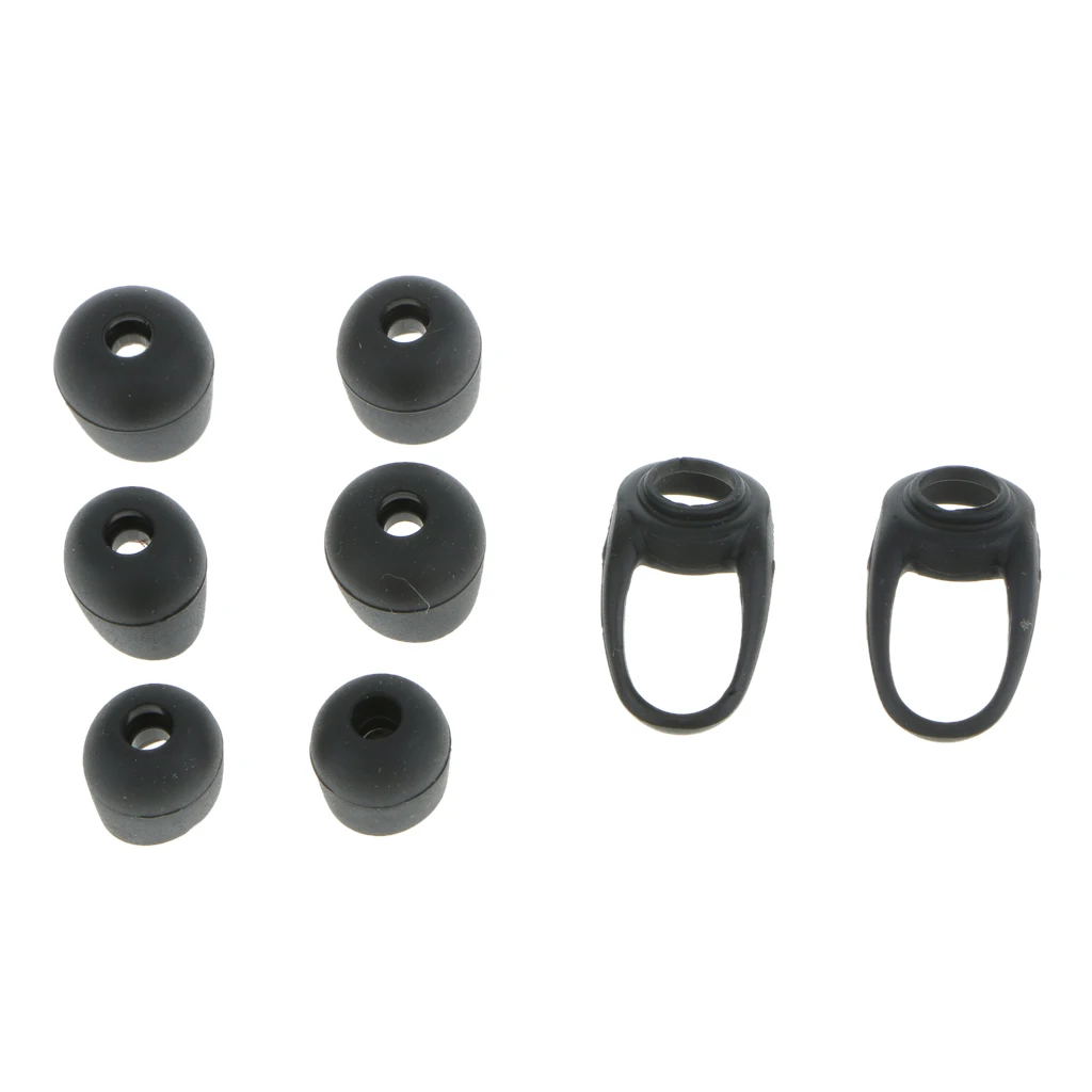 

6 Pcs Anti-Slip In-Ear Eartips Replace Ear Tips S M L w/ 2 Pcs Earbuds Skin Cover Earbuds Tips For Backbeat GO Bluetooth Headset