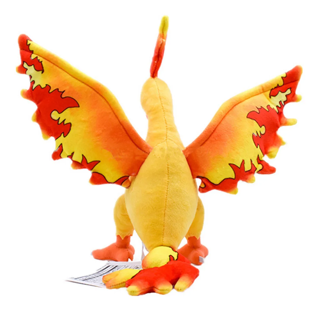Аниме 28 см пламя обтекаемая Корона перья птица Moltres плюшевые мягкие Фигурки Коллекция детские игрушки подарок 9 дюймов