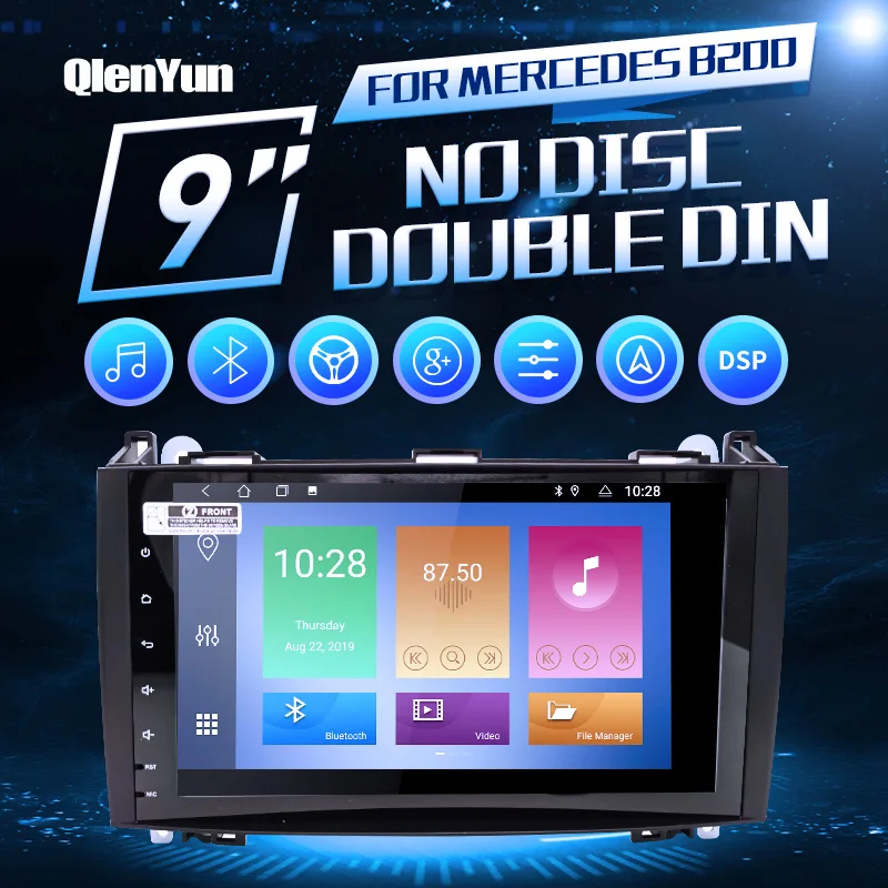 QlenYun 9 дюймов Android 0 автомобильный Радио плеер gps для Mercedes Benz B класс W245 a W169 Viano Vito W639
