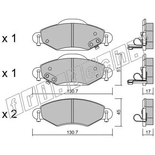 Колодки тормозные дисковые передние TOYOTA YARIS fri.tech. 436.0