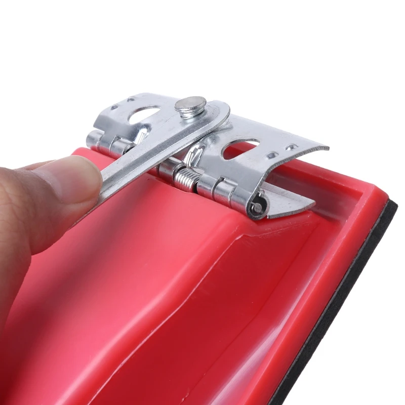 New Style FashionRectangle Paper Grit Sandpaper Holder Hand Sander Red Black Small/Large