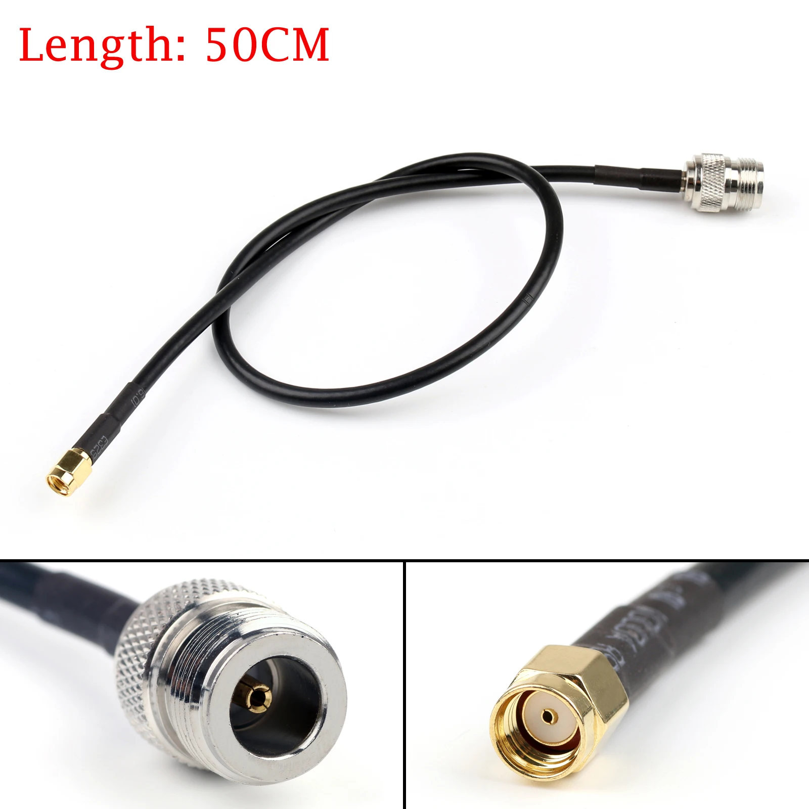 Areyourshop 50 см RG58 кабель Whit N мама гайка перегородка к RP.SMA коаксиальный штырь 20 дюймов