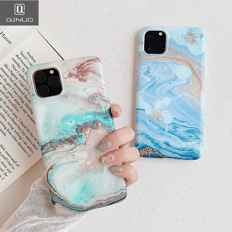 

Gradient Classical Marble Phone Cases For iPhone 7 8 6 6S Plus 11 Pro Max 2019 X XS Max XR Ocean Matte Soft Silicone Back Cover