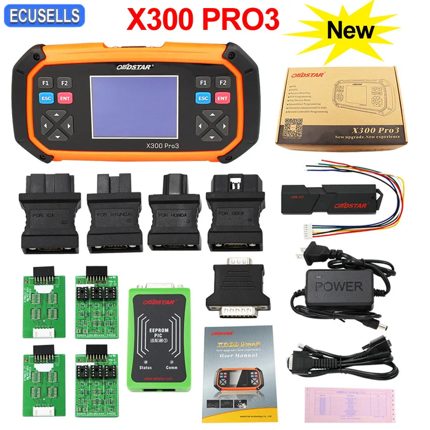 Программатор ключей OBDSTAR X300 Pro3 с иммобилизатором + регулировка одометра EEPROM/PIC