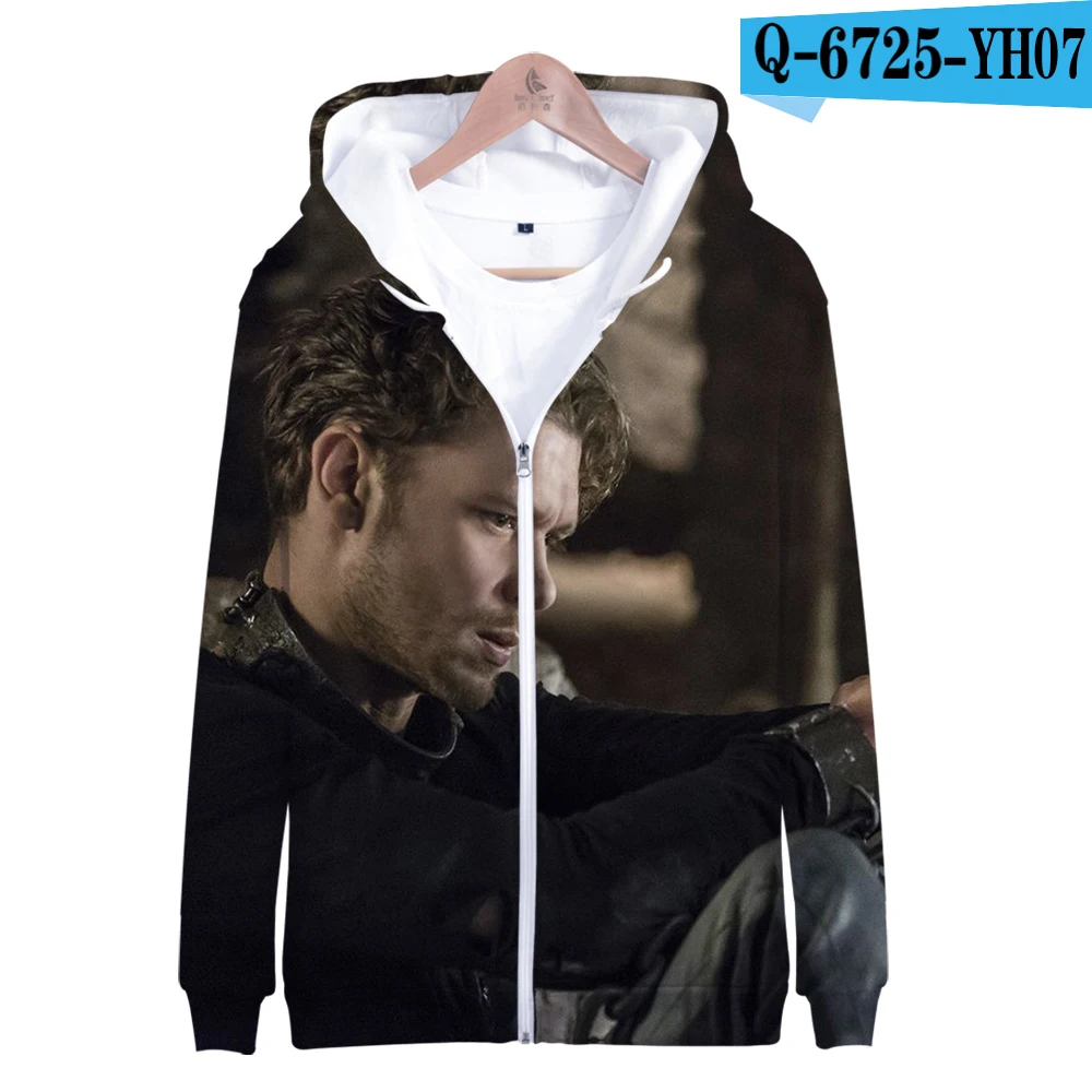 3D Модные высококачественные Niklaus Mikaelson 3D мужские толстовки на молнии/женские толстовки в стиле хип-хоп с принтом на молнии Niklaus Mikaelson 3D - Цвет: 3D
