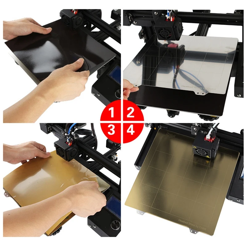 Аксессуары для 3D печати Prusa I3 220X220 мм стальная пластина с горячей платформой+ магнитная наклейка B поверхность+ Pei для Wanhao Anet A8